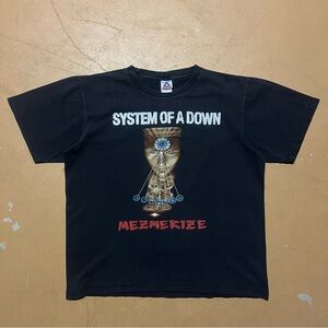 Y2K System of a Down Mezmerize Black T-Shirt Large